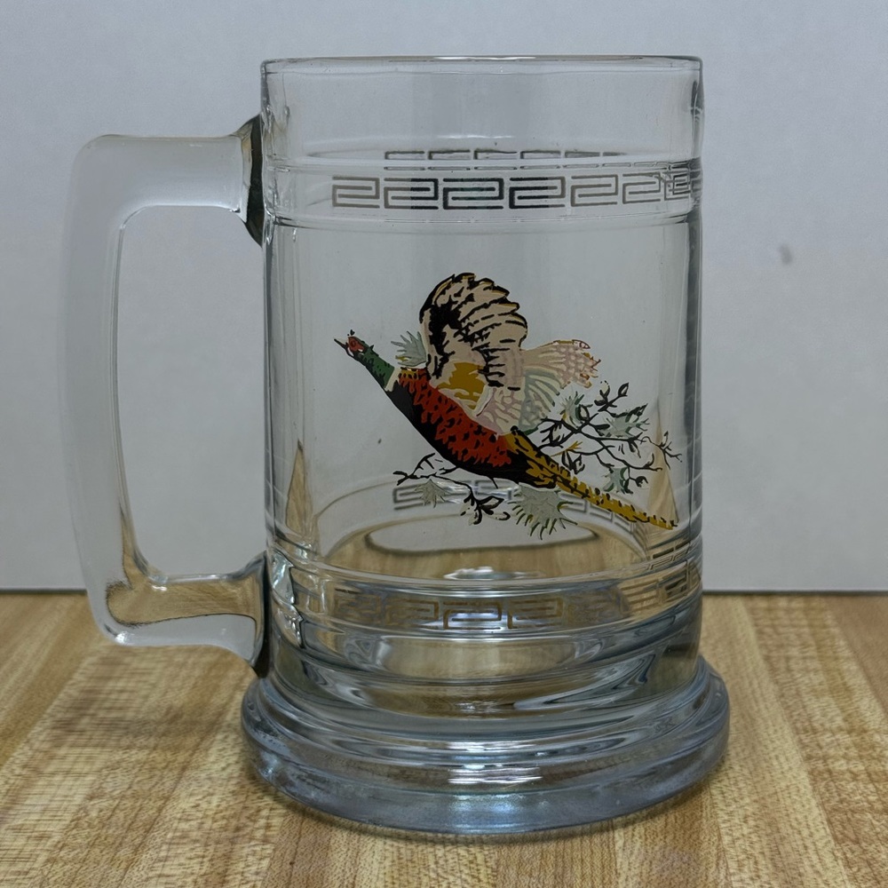 Vintage Princess House Pheasant Mug / Beer Mug / Stein Heavy Base